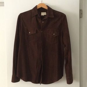 Billy Reid goatskin shade workshirt